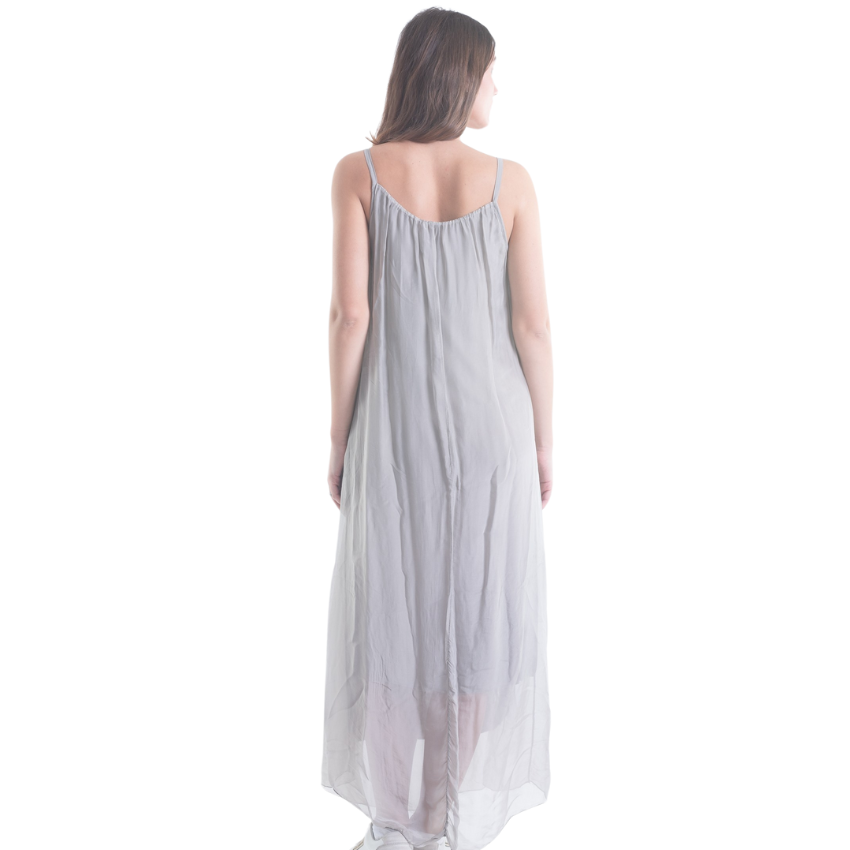 VERA MAY MILITARE/SAGE ITALIAN SILK DRESS 6094
