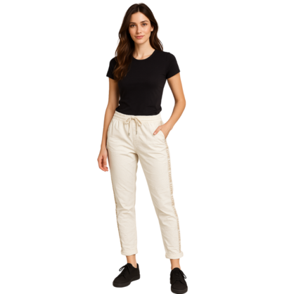 VERA MAY ITALIAN WHITE VISCOSE PANT 61756R