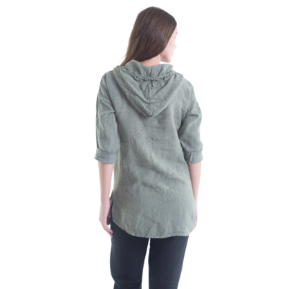 6193 SAGE ITALIAN LINEN TOP