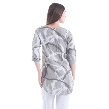 6205 VERA MAY FANGO ITALIAN LINEN TOP