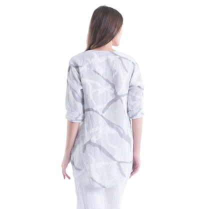 6205 VERA MAY PEARL ITALIAN LINEN TOP