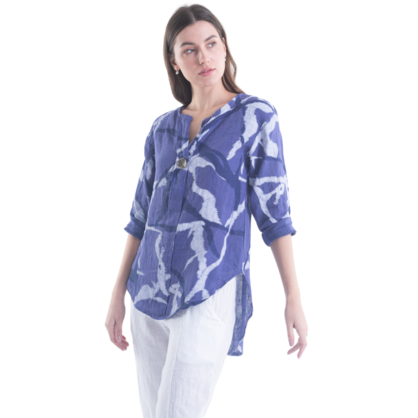 6205 VERA MAY VIOLA ITALIAN LINEN TOP