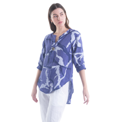 6205 VERA MAY VIOLA ITALIAN LINEN TOP