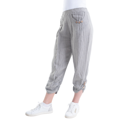 VERA MAY ITALIAN LINEN PANT FANGO 6208
