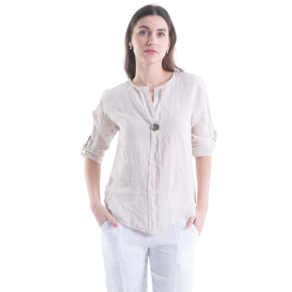 6209 SABBIA ITALIAN LINEN TOP