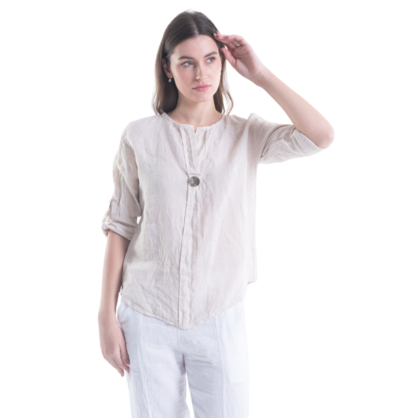 6209 SABBIA ITALIAN LINEN TOP