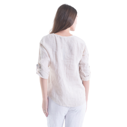 6209 SABBIA ITALIAN LINEN TOP