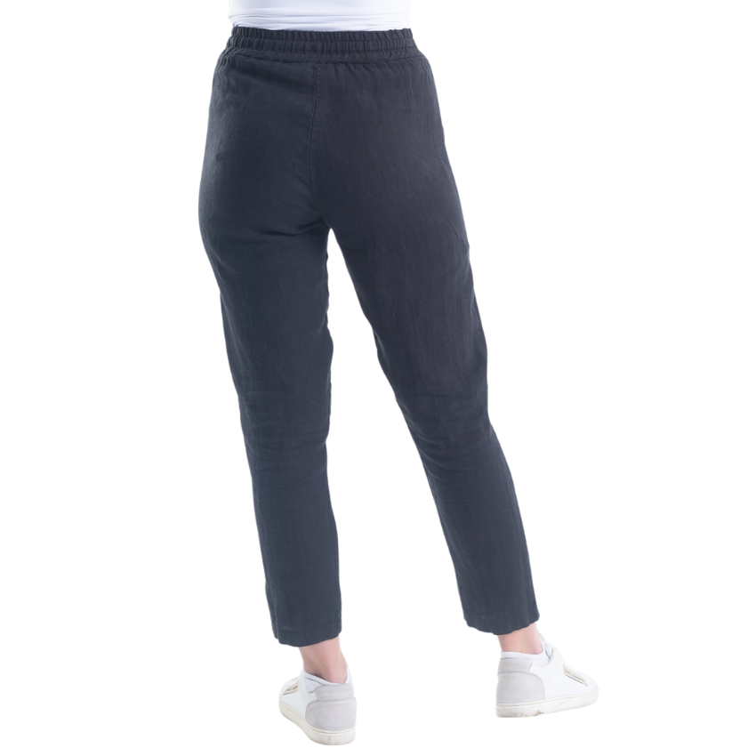 VERA MAY ITALIAN LINEN PANT BLACK 6211