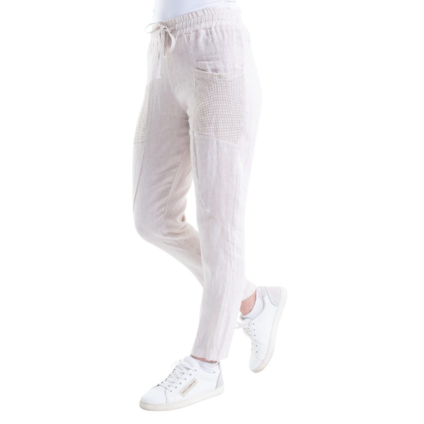 VERA MAY ITALIAN LINEN PANT SABBIA 6211