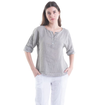 6214 FANGO ITALIAN LINEN TOP