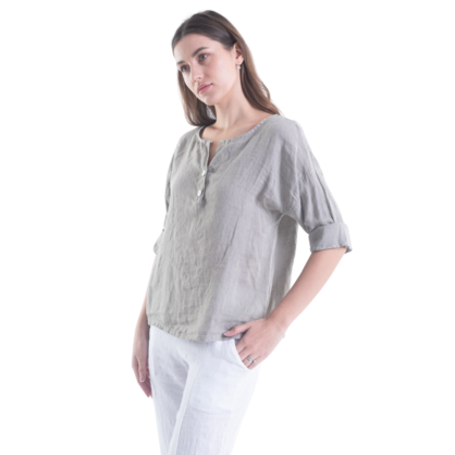 6214 FANGO ITALIAN LINEN TOP