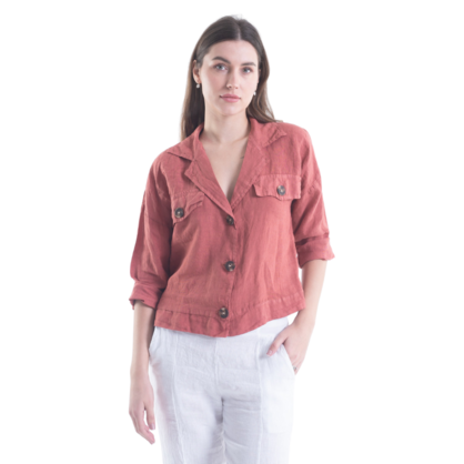 6215 VERA MAY ROSA ITALIAN LINEN JACKET