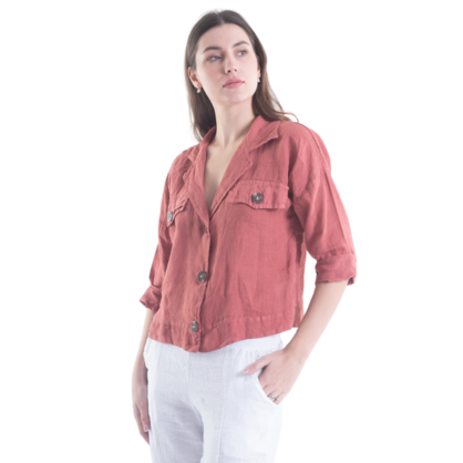6215 VERA MAY ROSA ITALIAN LINEN JACKET
