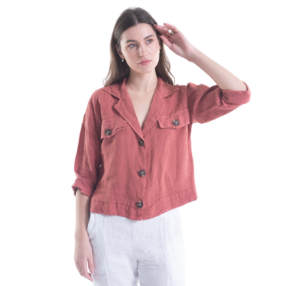 6215 VERA MAY ROSA ITALIAN LINEN JACKET