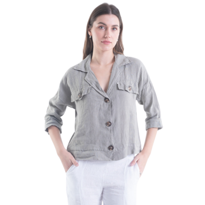 6215 VERA MAY FANGO ITALIAN LINEN JACKET