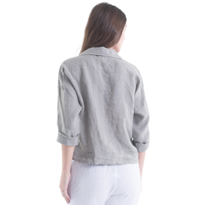 6215 VERA MAY FANGO ITALIAN LINEN JACKET