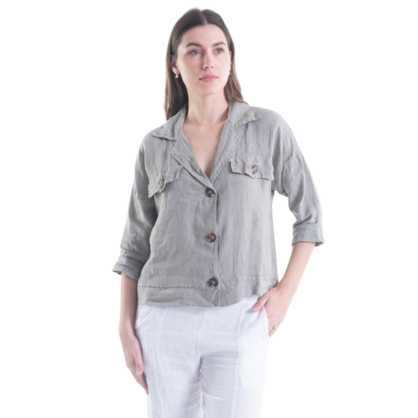 6215 VERA MAY FANGO ITALIAN LINEN JACKET