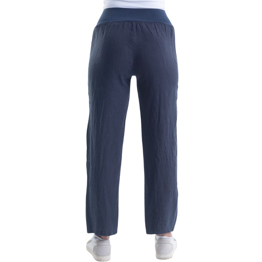 VERA MAY ITALIAN LINEN PANT NAVY 6218