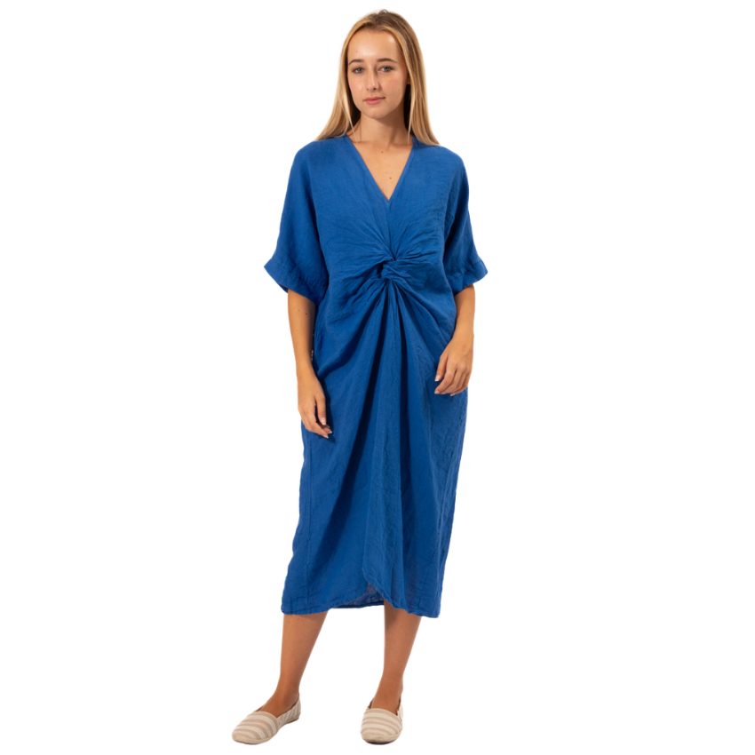 6346 Cina Vera May Italian Linen Dress -  veramaystore