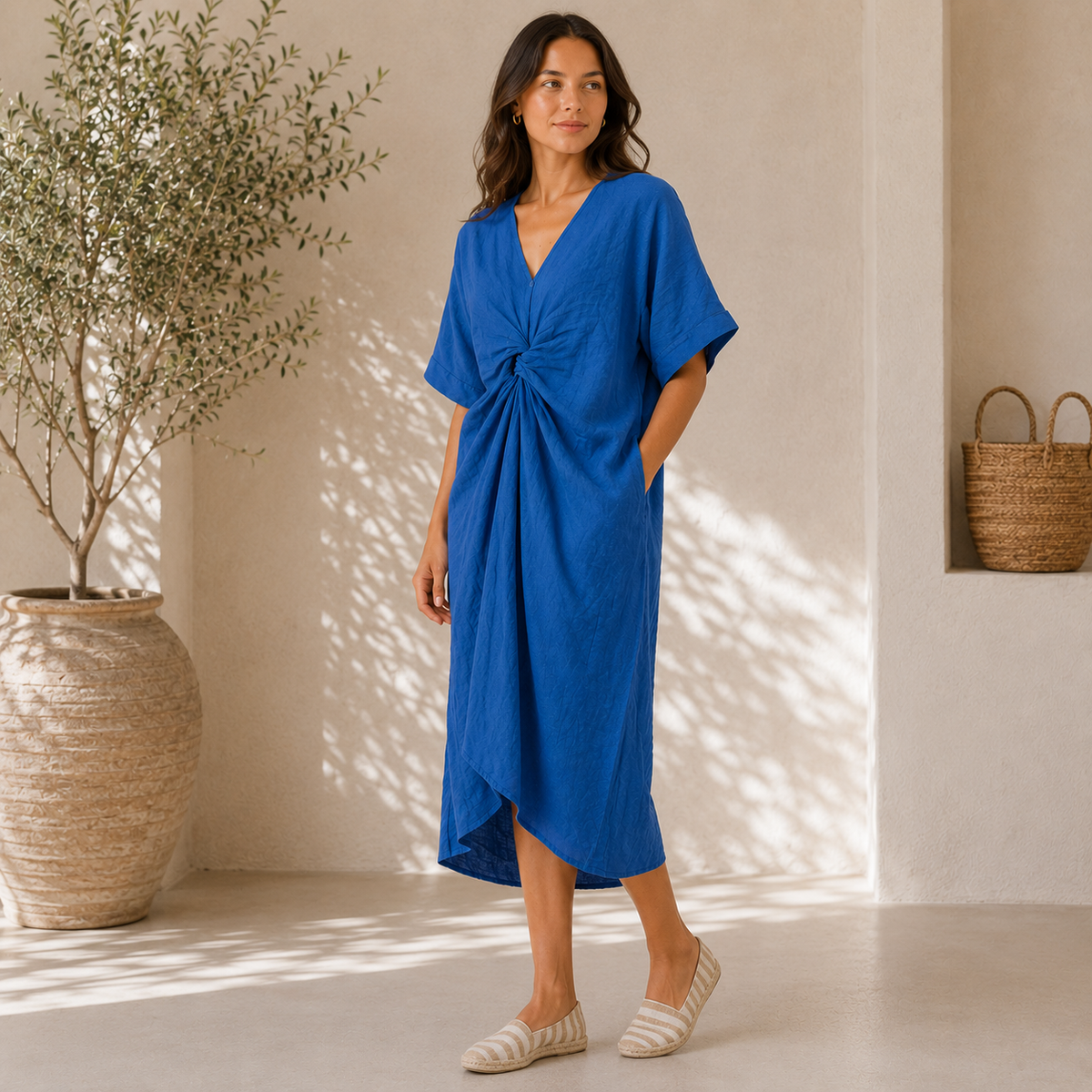 6346 Cina Vera May Italian Linen Dress