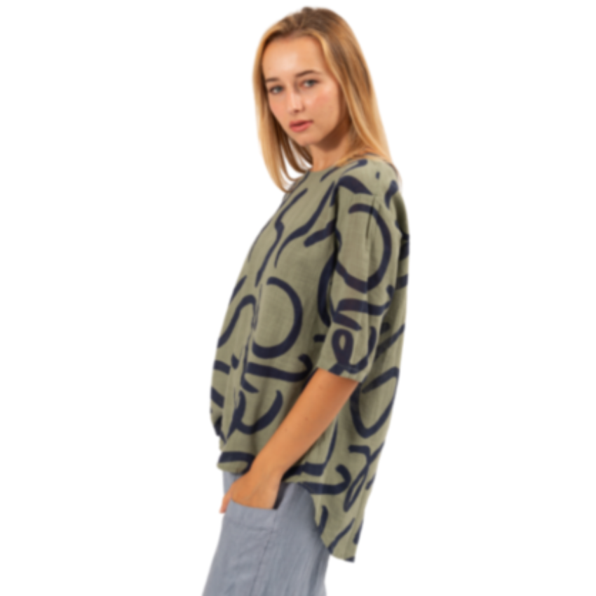 6354 SAGE ITALIAN COTTON TOP