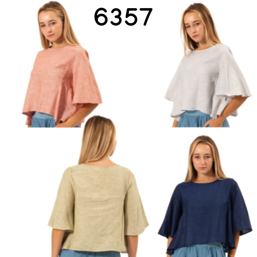FRENCH LINEN TOP