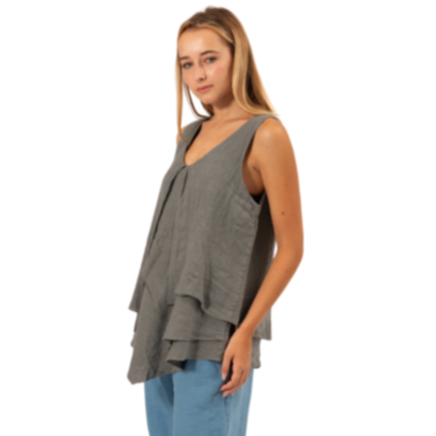6374 TOPO ITALIAN LINEN TOP