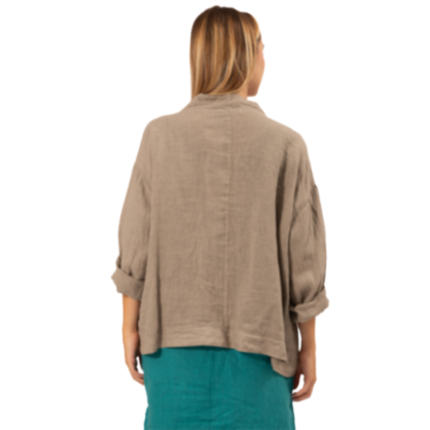 6376 VERA MAY FANGO ITALIAN LINEN JACKET