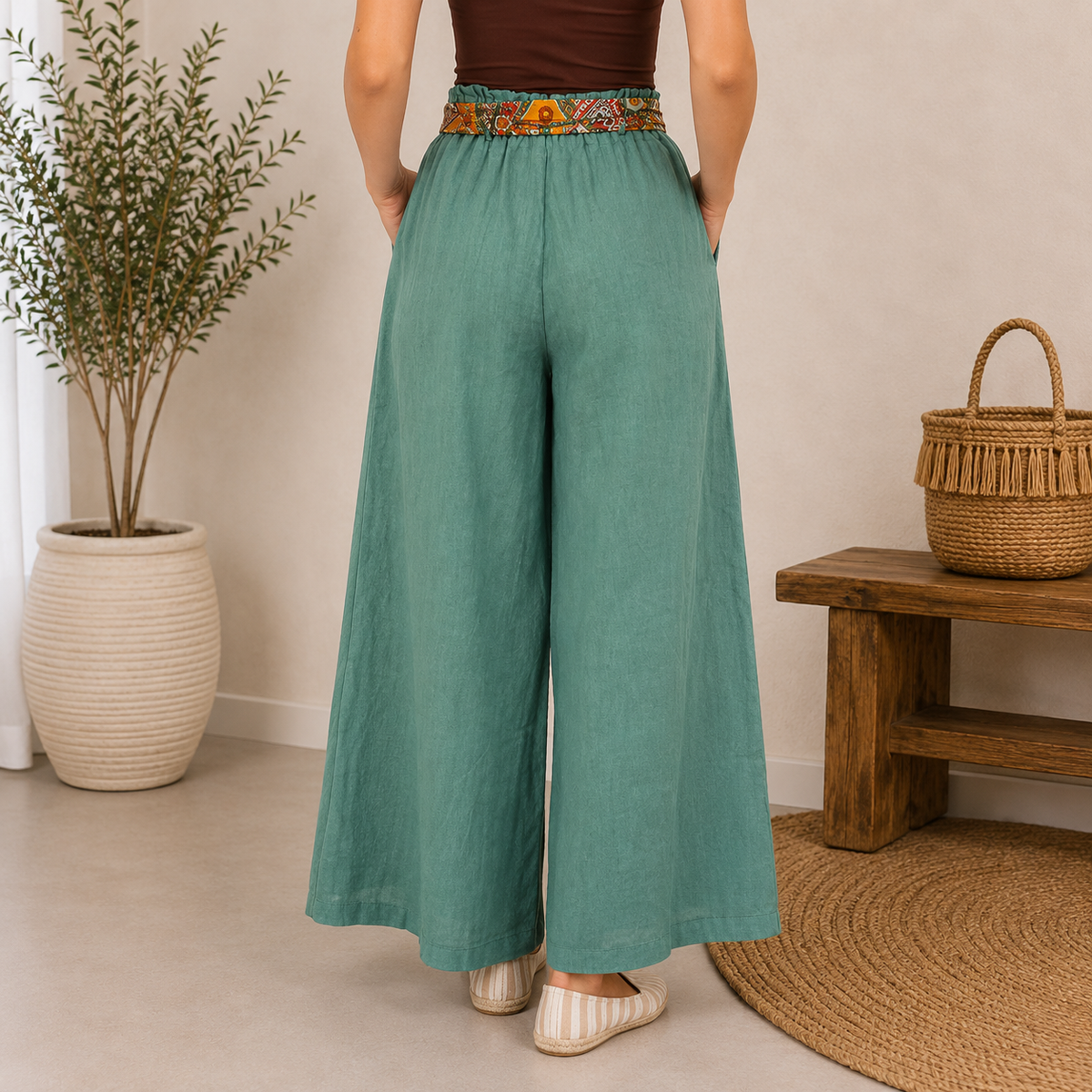 Vera May Italian Linen Lake Pant 6378