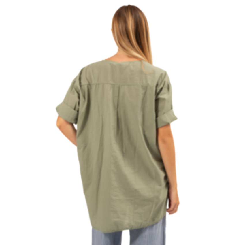 6407 SAGE ITALIAN COTTON TOP