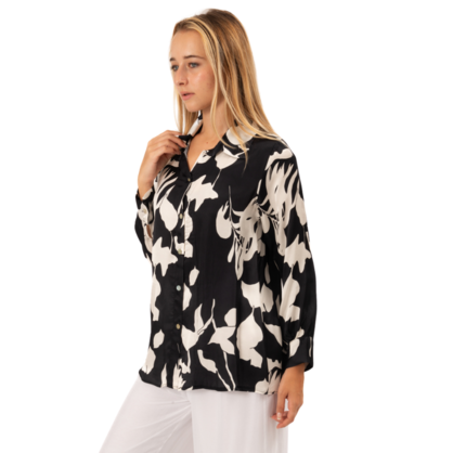 VERA MAY ITALIAN BLACK VISCOSE TOP 6449