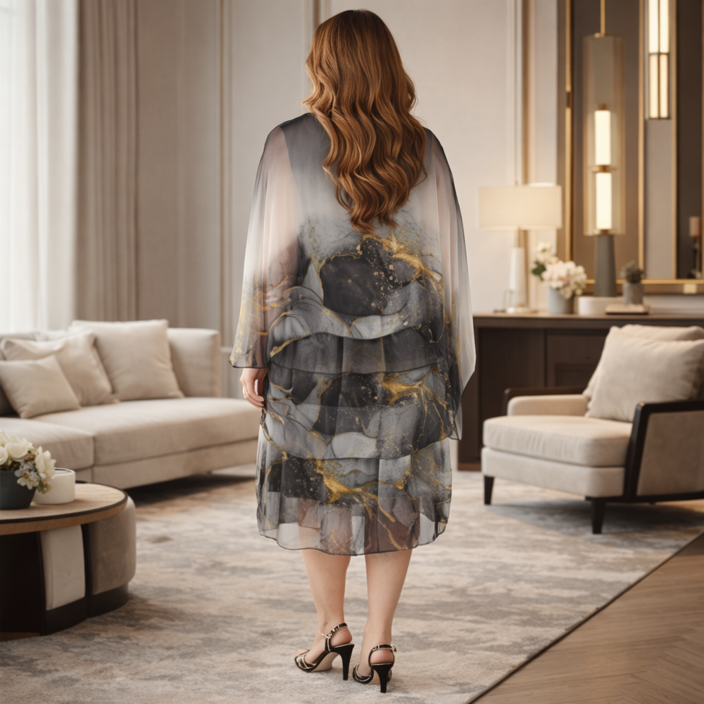 VERA MAY NERO ITALIAN SILK DRESS 6573