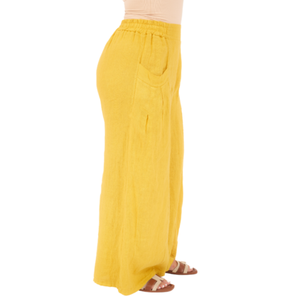 Vera May Italian Linen Senape Pant 6649