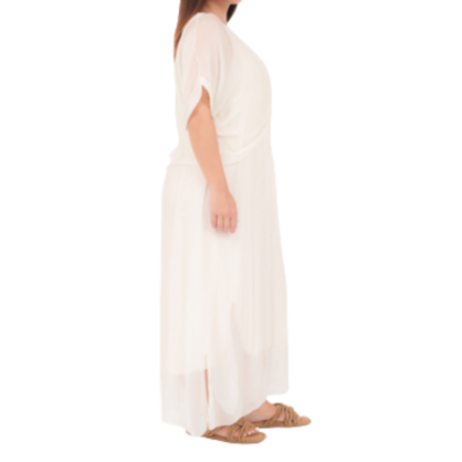 VERA MAY BEIGE ITALIAN SILK DRESS 6664