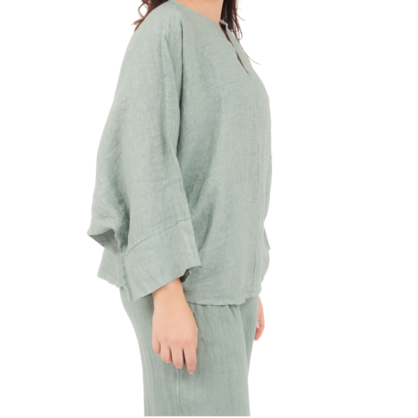 6668 SALVIA ITALIAN LINEN TOP