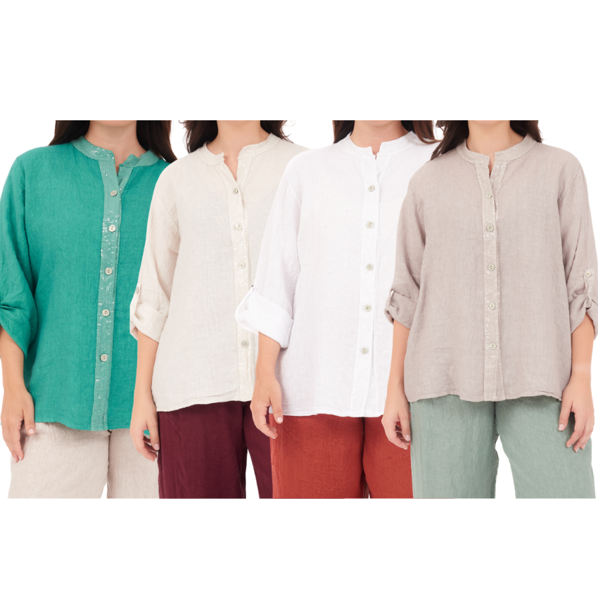 ITALIAN LINEN TOP (S)
