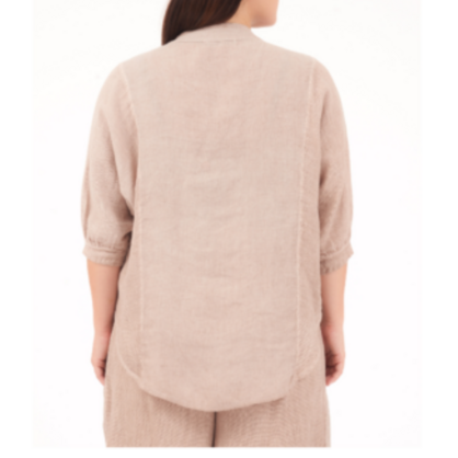 6687 MANDORLA ITALIAN LINEN TOP