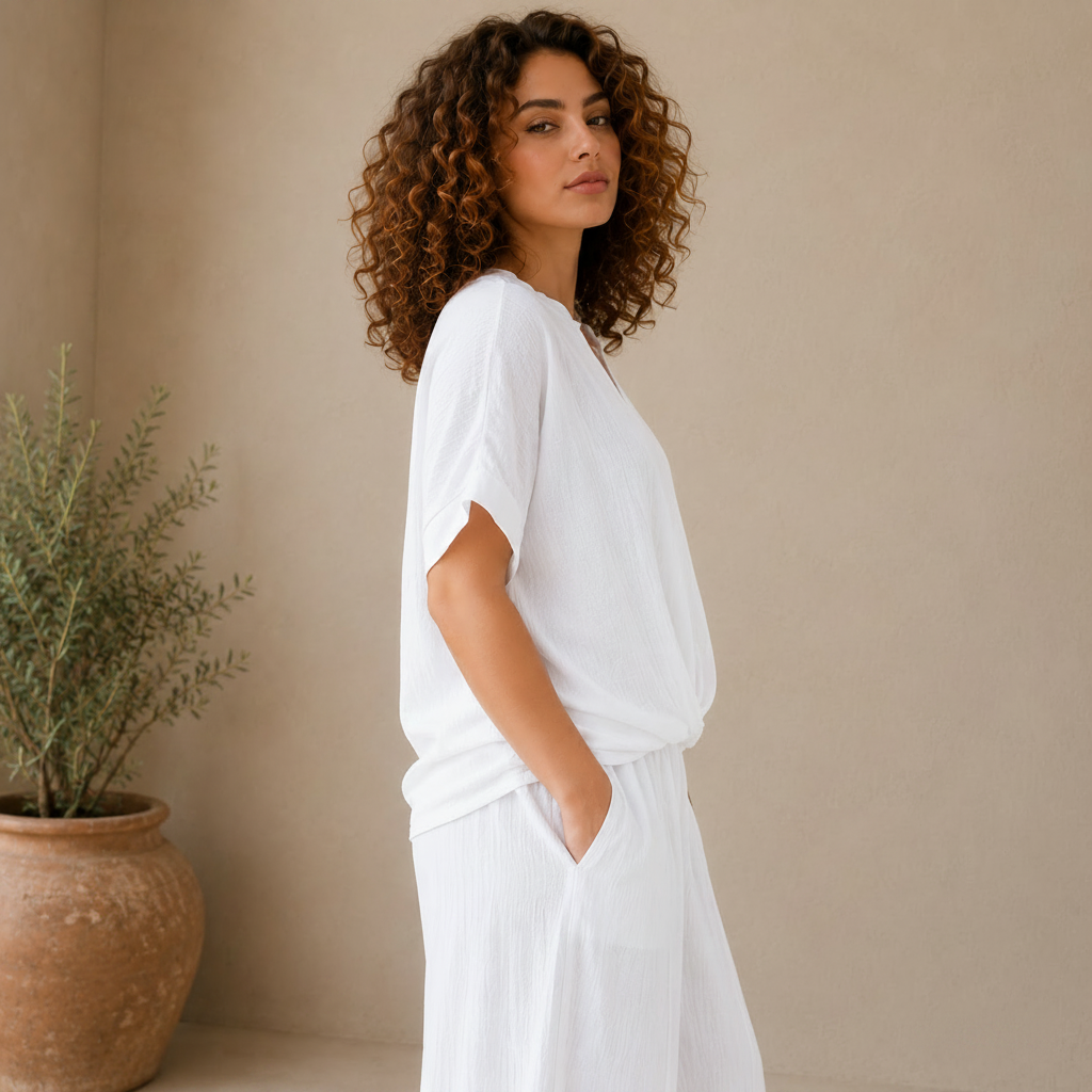 6689 BIANCO ITALIAN COTTON TOP