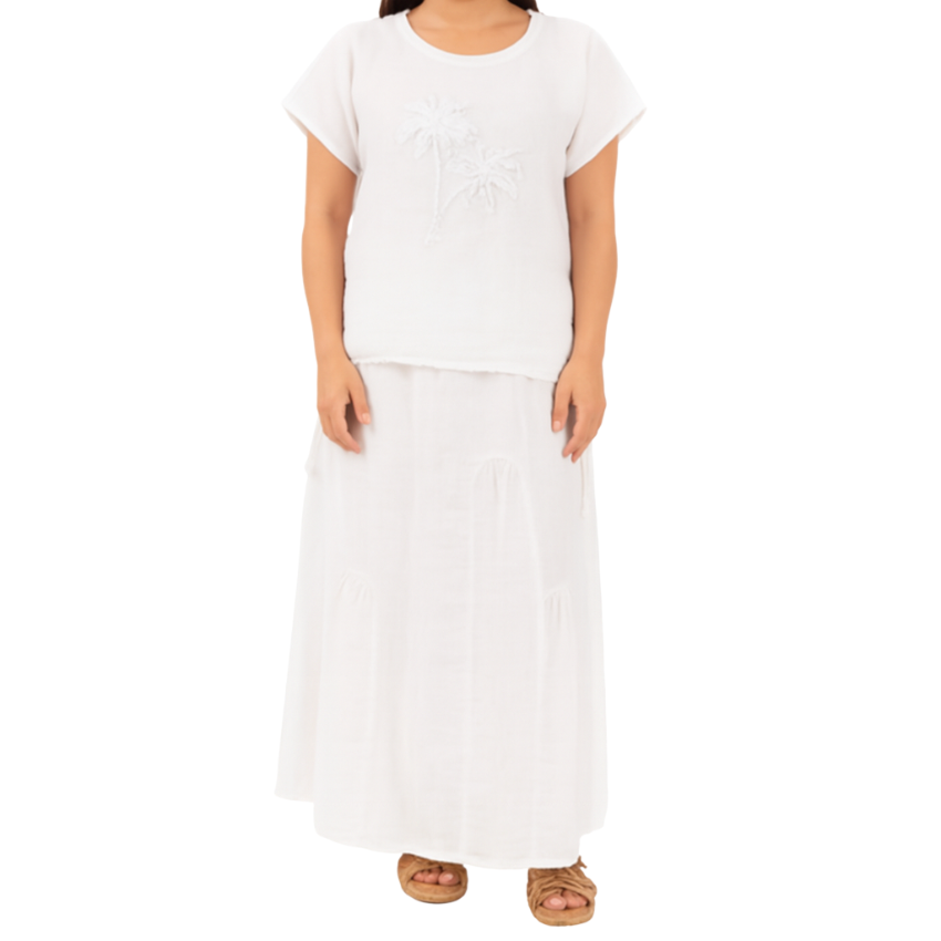 66961 BIANCO ITALIAN LINEN TOP