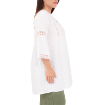 6711 BIANCO LINEN TOP