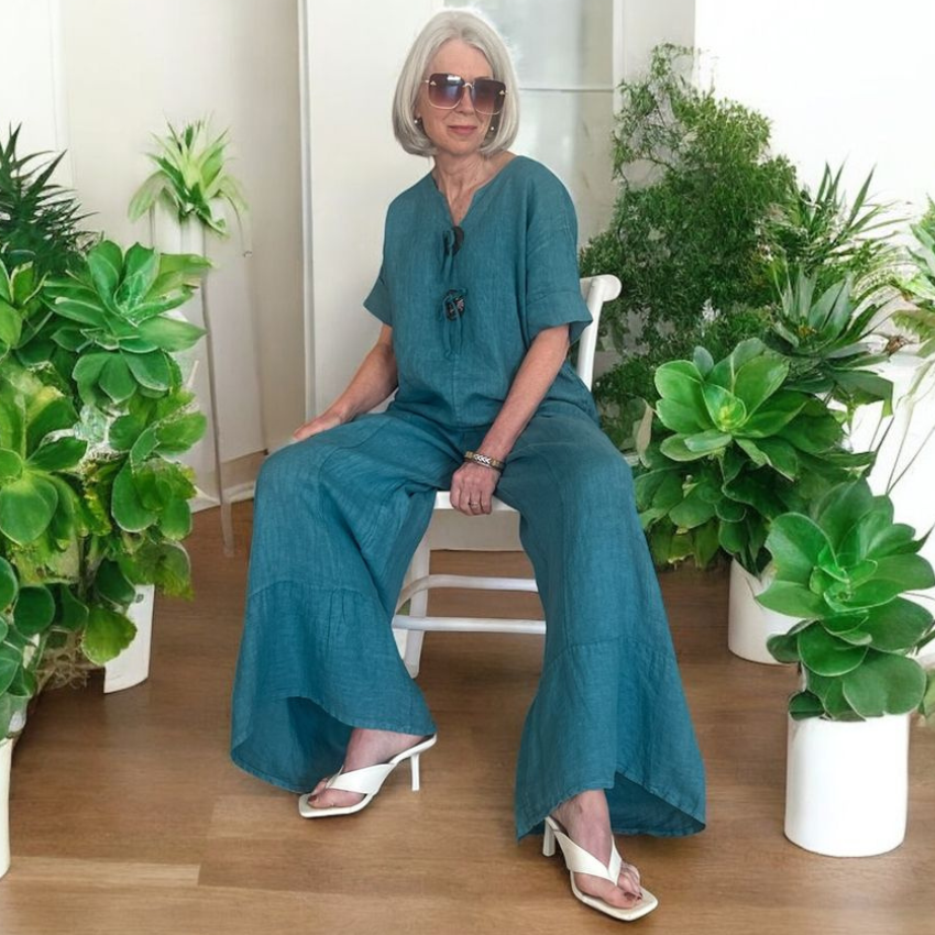 6712 OTTANIO ITALIAN LINEN TOP