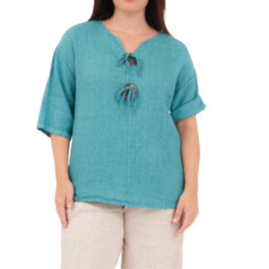 6712 OTTANIO ITALIAN LINEN TOP