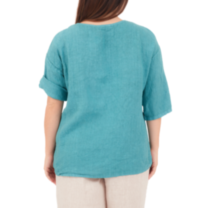 6712 OTTANIO ITALIAN LINEN TOP