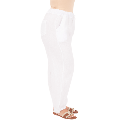 Vera May Italian Linen Bianco Pant 6721