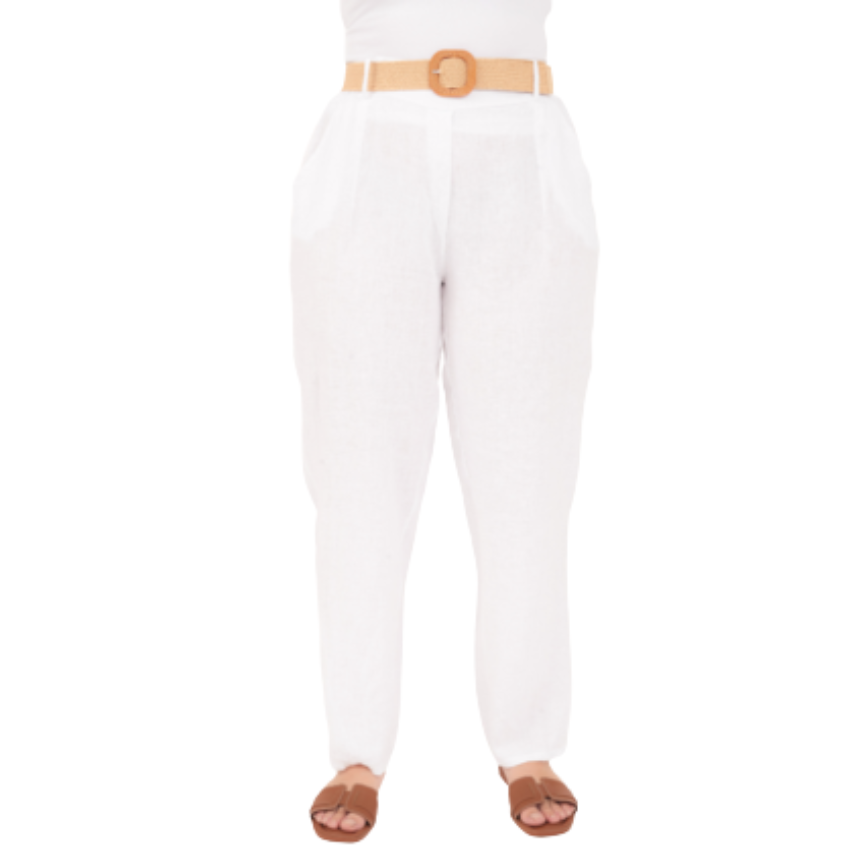 Vera May Italian Linen Bianco Pant 6724