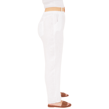 Vera May Italian Linen Bianco Pant 6724