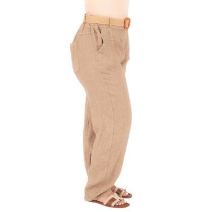 Vera May Italian Linen Camello Pant 6724