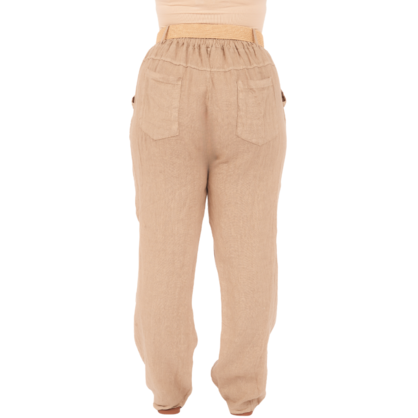 Vera May Italian Linen Camello Pant 6724