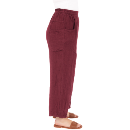 Vera May Italian Linen Amaranto Pant 6726