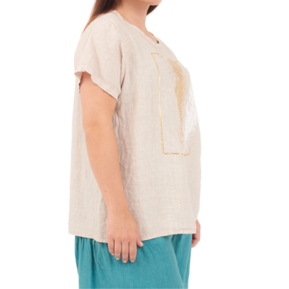 6744 NUDE ITALIAN COTTON TOP